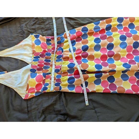 MAEVE anthropologie multi color polkadot halter dress cotton sz 6 euc - Picture 5 of 6
